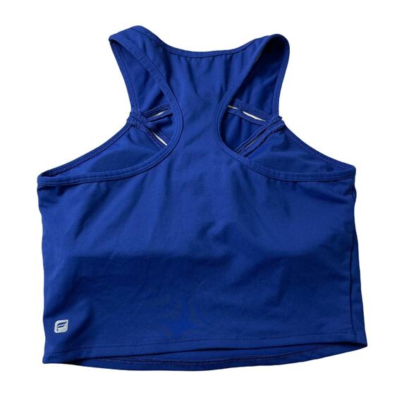 Fabletics Lexi Midi Sports Bra Ink Blue Cutout - Picture 3 of 8